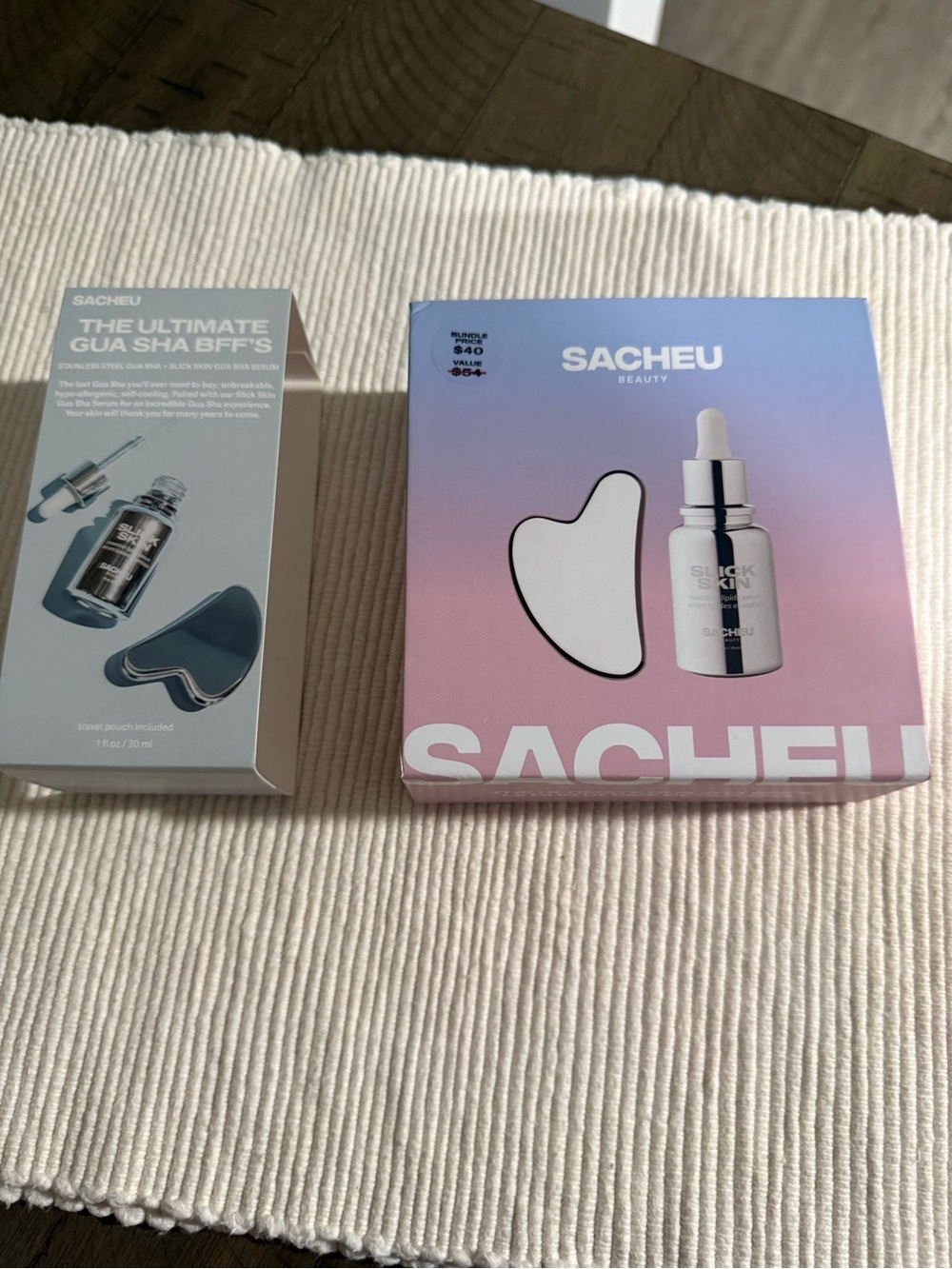 SACHEU The Ultimate Gua Sha BFF’s Set - Gua Sha, Serum, & Travel Pouch Bundle